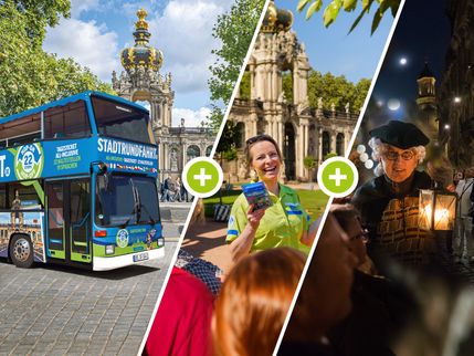 3 für 1 - Erlebnis Tour – 2 Tagesticket Hop on Hop off, Nachtwächter, Live-Stadtführung - Erwachsene(r)