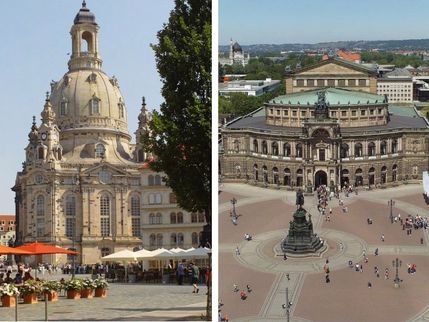 Alte und neue Glanzlichter Dresdens Programm B: Stadtführung & Führung Neues Grünes Gewölbe & Semperoper - Kind 6-17 Jahre