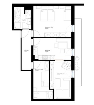 Grundriss Ferienwohnung 2