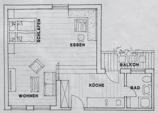 FeWo 2 'Dachstudio' Grundriss