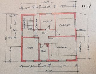 Grundriss 85 m²