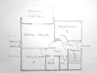 Grundrissplan Ferienwohnung Kaiserblick