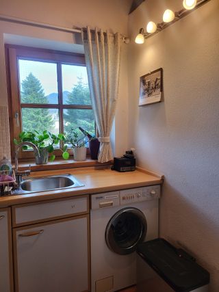 Ein Waschmaschine erleichtert den Urlaubsalltag für unsere Gäste