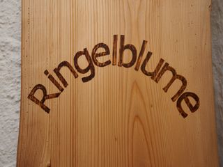 Holzschild Ringelblume