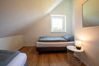 Schlafzimmer mit 2 Einzelbetten