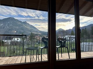 Blick zum Balkon