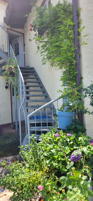Eingang hinter dem Haus