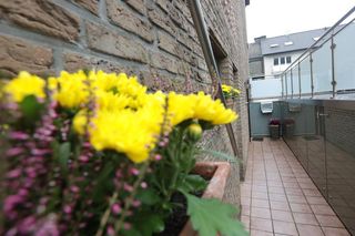Der Eingang zur Souterrain-Ferienwohnung Silbersand