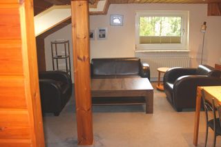 Blick auf den Sitzbereich der Ferienwohnung