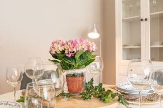 Essbereich im Wohnzimmer