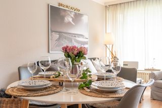Essbereich im Wohnzimmer