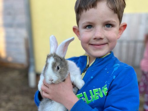 Kind mit Hase Kind mit Hase