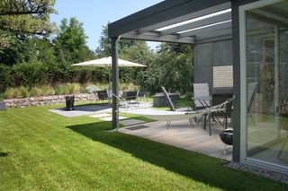 Cube House - Ferienhaus in Franken, privater Außenbereich