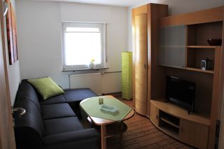 Wohnzimmer in der Ferienwohnung Obelix in Haltern am See