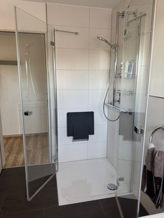 Dusche in der Ferienwohnung Wiesenblick in Haltern am See