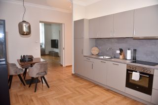 Küche in der Ferienwohnung Pure Highlight Living 6 in Steinfurt