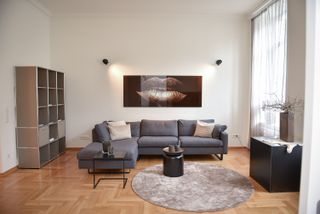 Wohnzimmer in der Ferienwohnung Pure Highlight Living 6 in Steinfurt