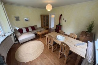 Wohnzimmer Ferienwohnung Gartenblick
