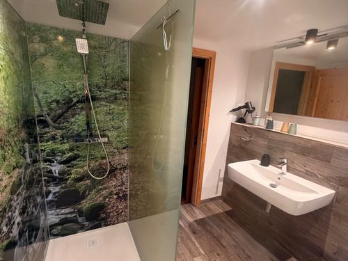Badezimmer im Erdgeschoss mit Dusche und WC Badezimmer im Erdgeschoss mit Dusche und WC