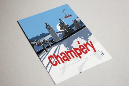 Carte postale Champéry – Clocher et téléphérique