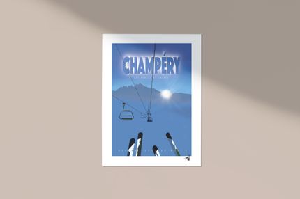 Poster Danny Touw - Champéry - Télésiège / Petit format