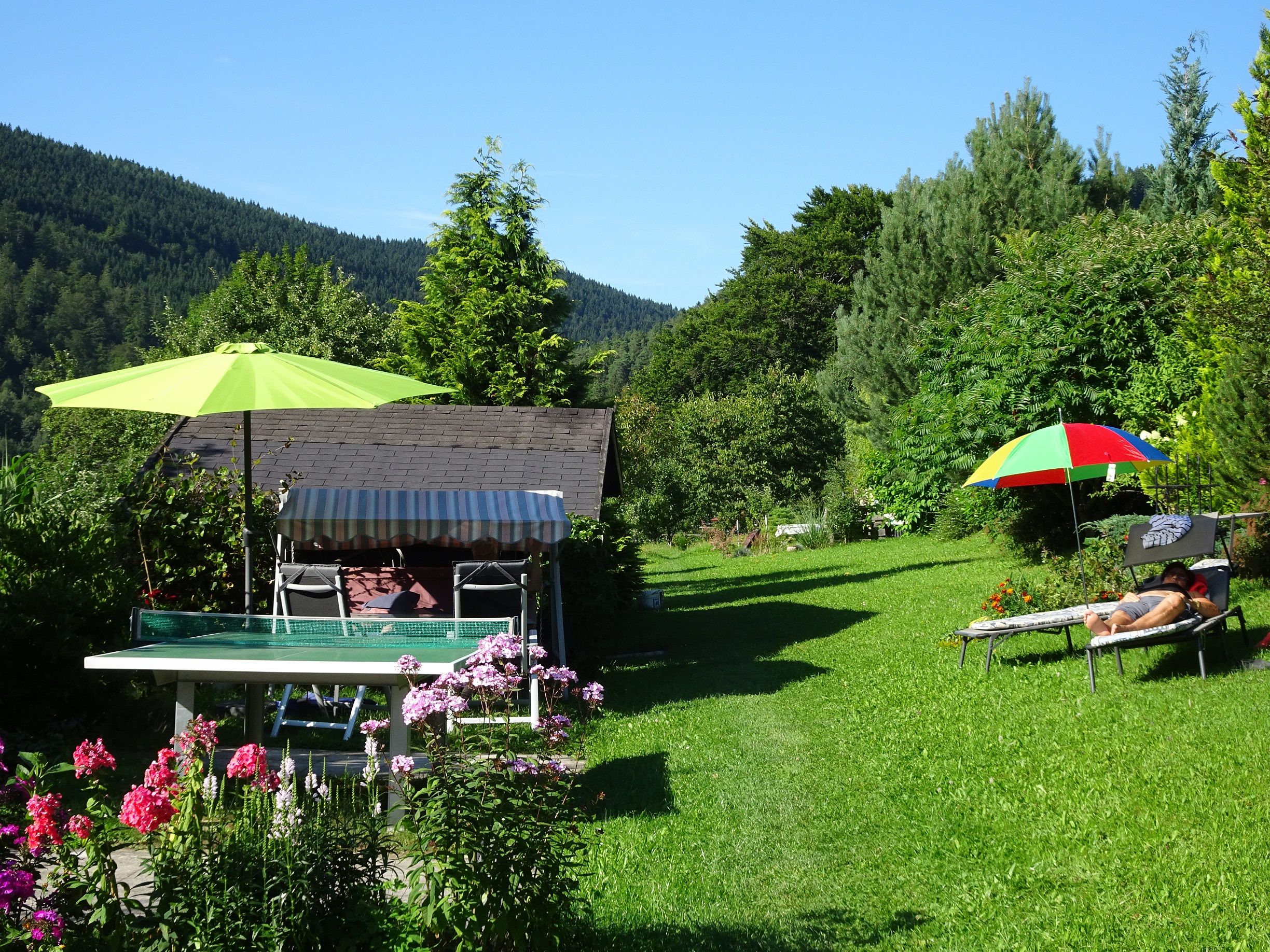 Liegewiese mit Tischtennis