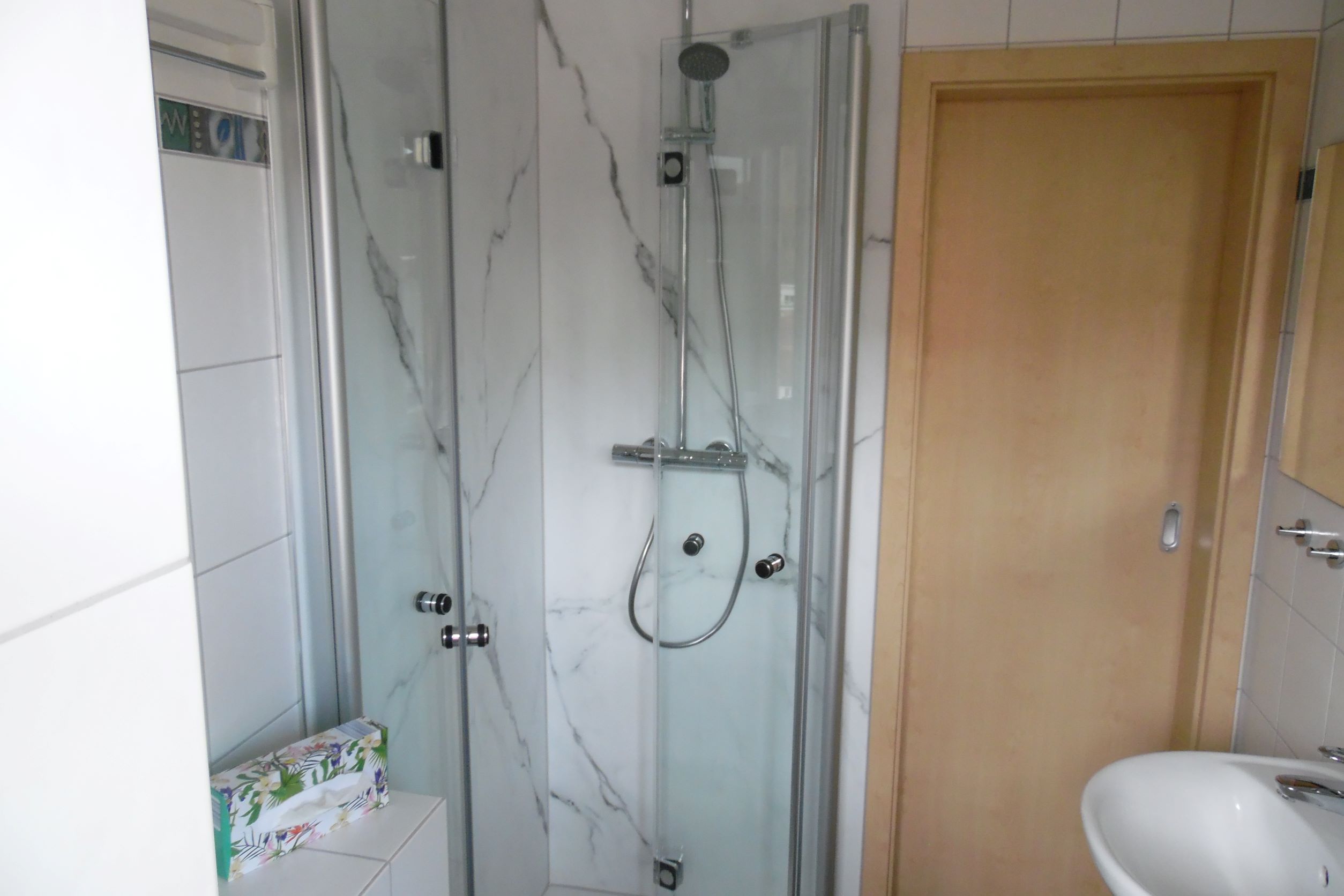 begehbare Dusche mit Kopfbrause