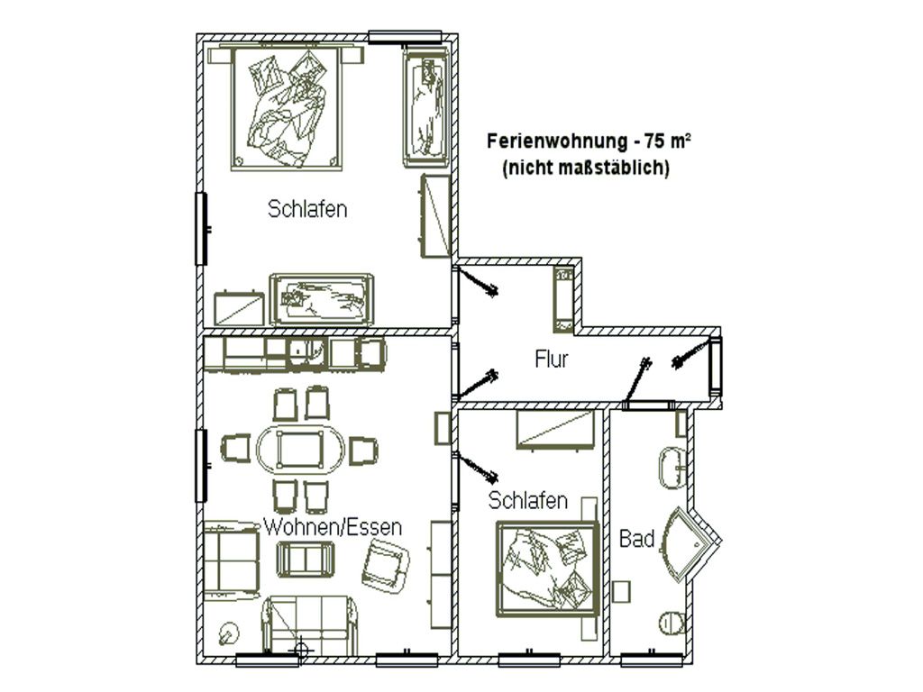Grundriss der Wohnung