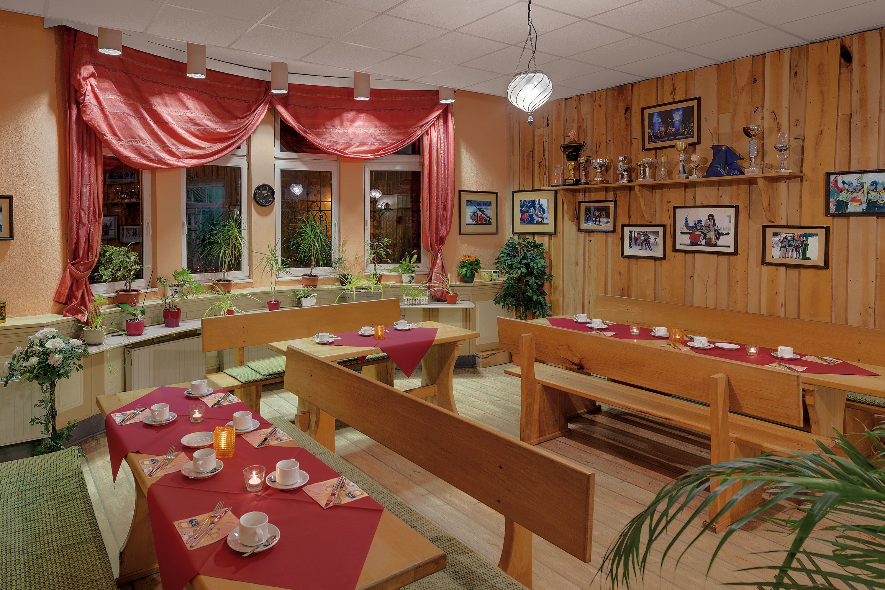 Pension Haus Saarland Ansicht Frühstücksraum