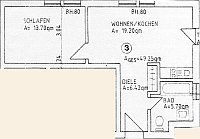 Grundriss Appartment 3