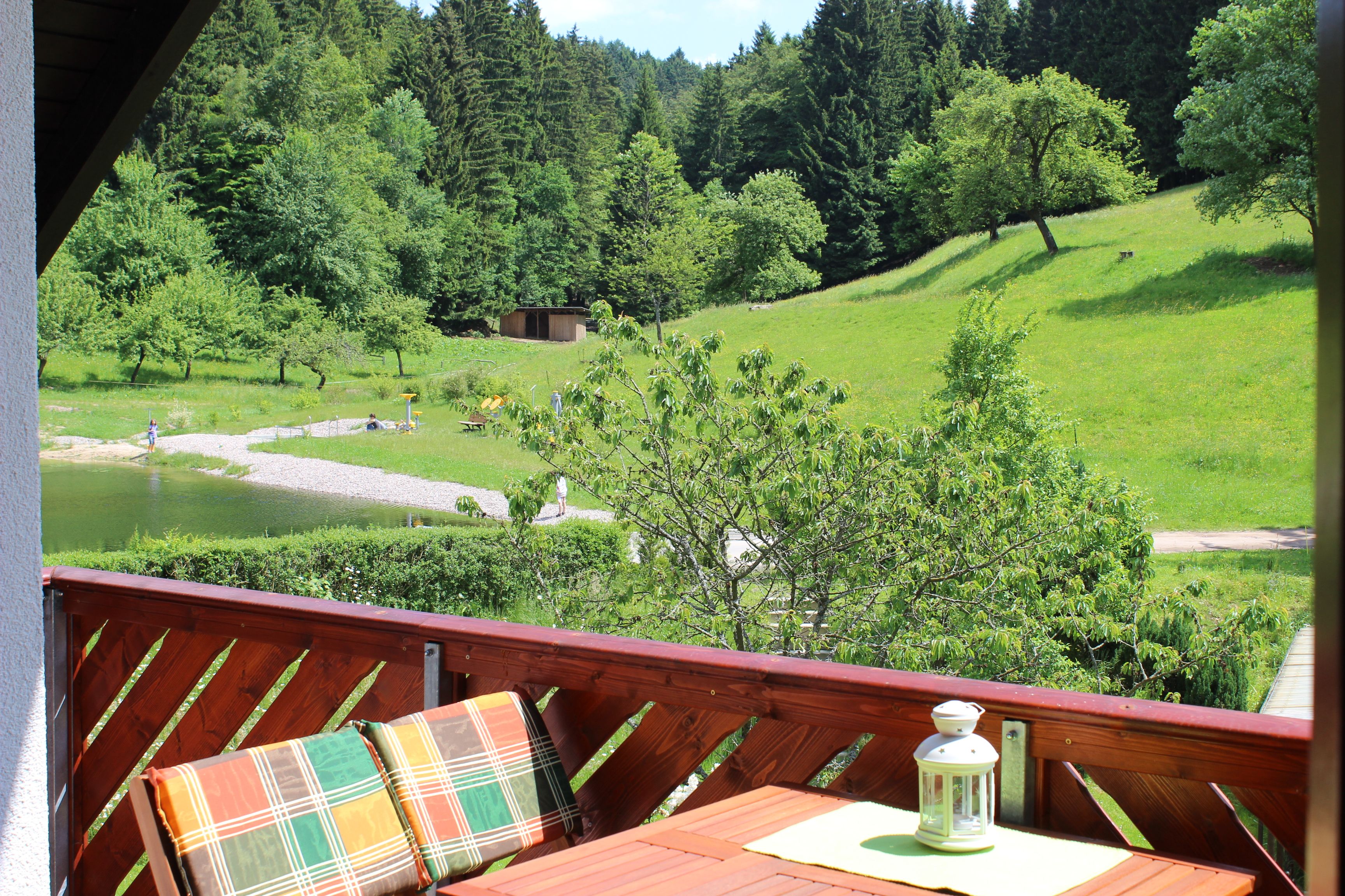 Fambach Ortsteil Heßles Ferienwohnung Nüssleshof Balkon1