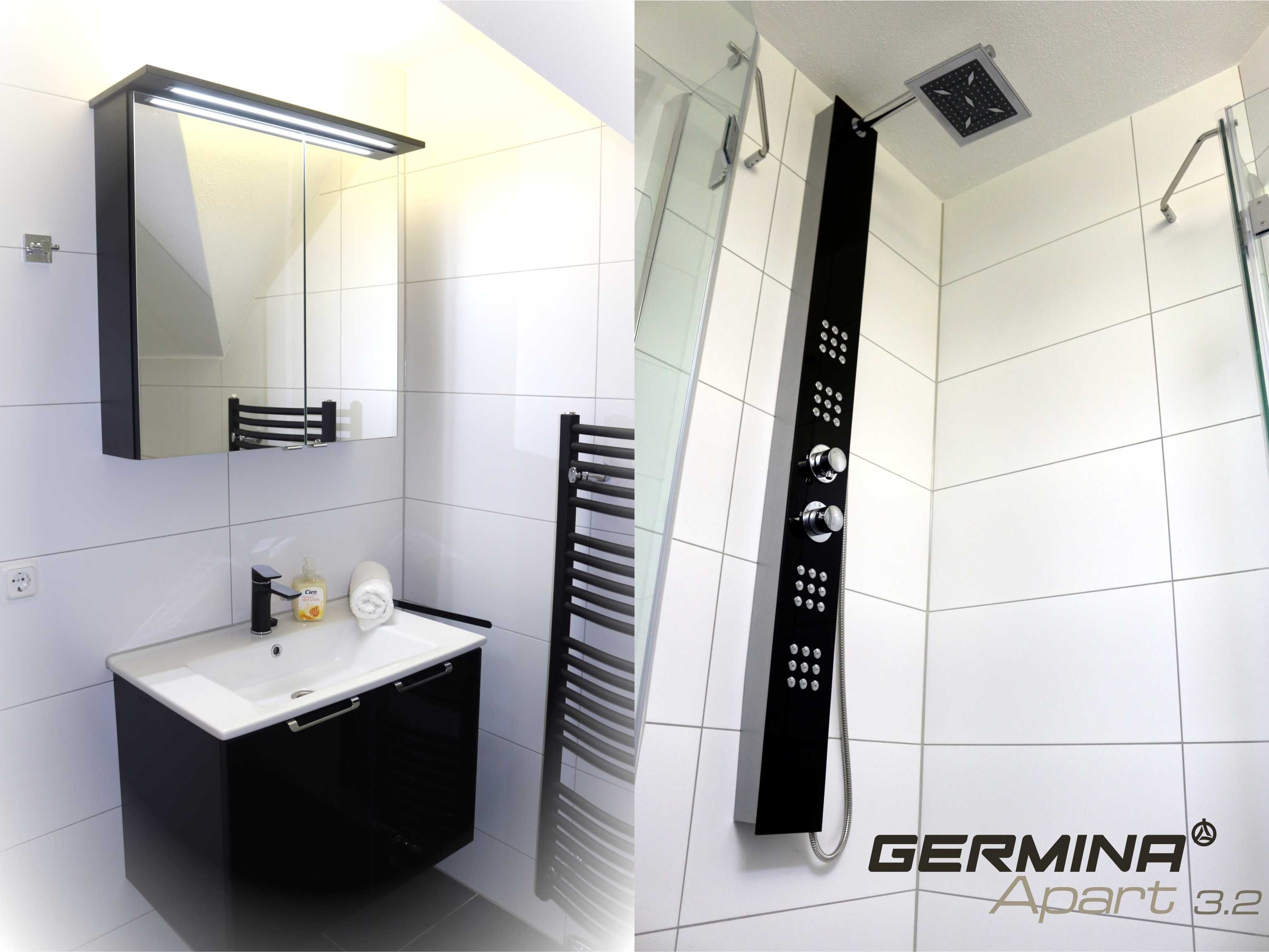 Design-Bad mit Regendusche