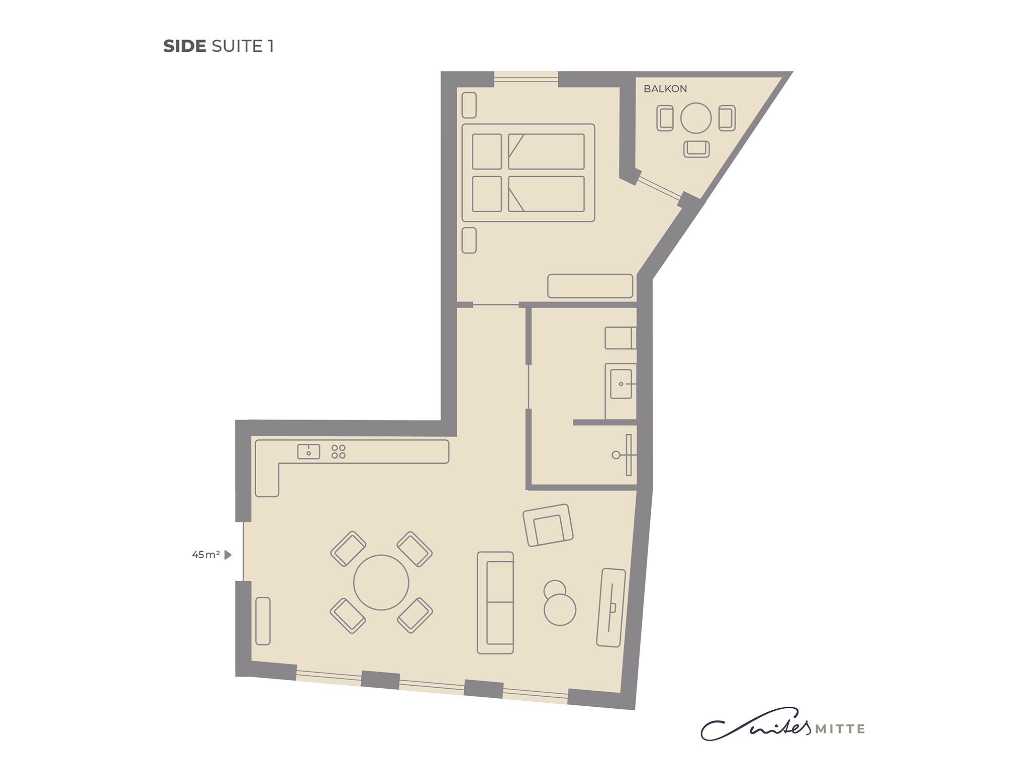 Suites MITTE Grundriss