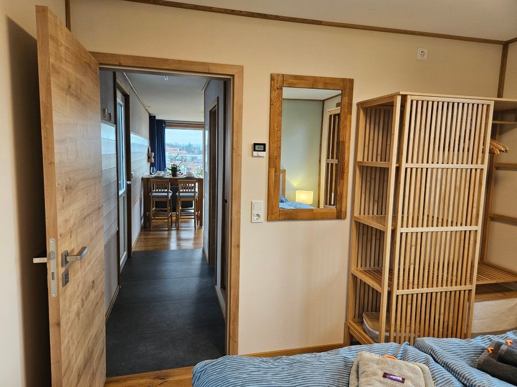 Schlafzimmer, Blick Wohnbereich
