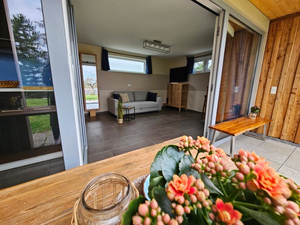 Terrasse Blick ins Haus