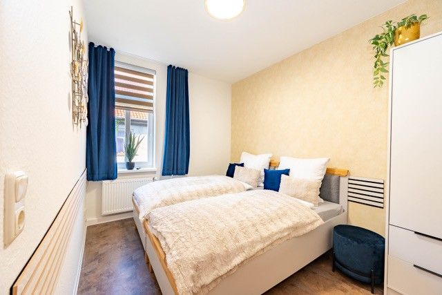 Schlafzimmer als Doppelbett gestellt