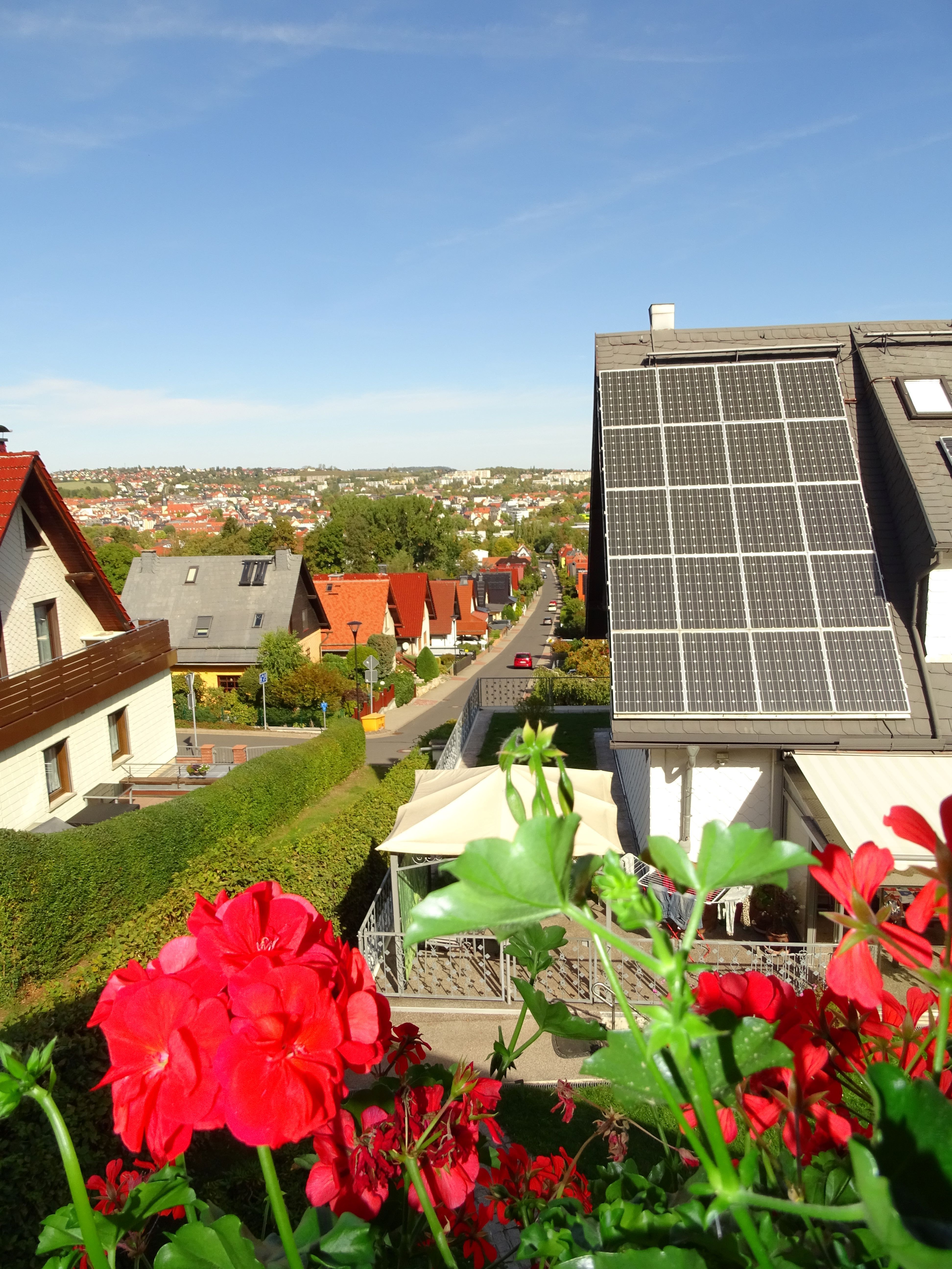 Ausblick aus Ferienhaus 2. Etage auf Ilmenau / FH Hoffmann Ilmenau