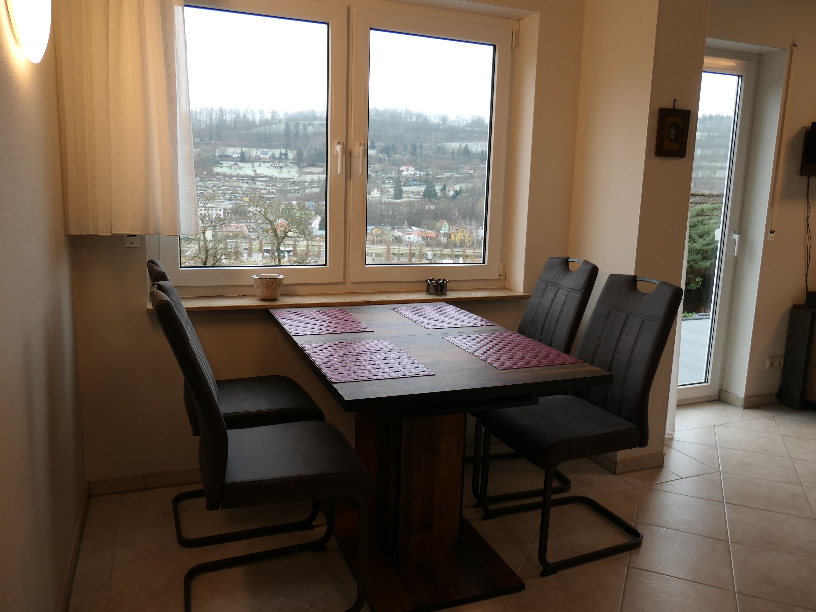 Essbereich im Wohnzimmer
